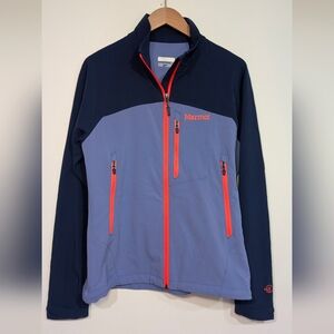 Marmot Women's LG Estes Stretch Softshell Active Jacket Dark Blue Periwinkle